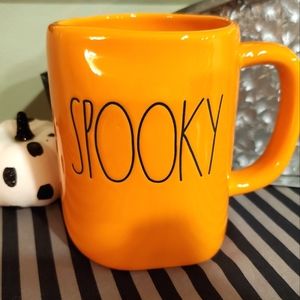 Rae Dunn "Spooky" Orange Halloween Mug